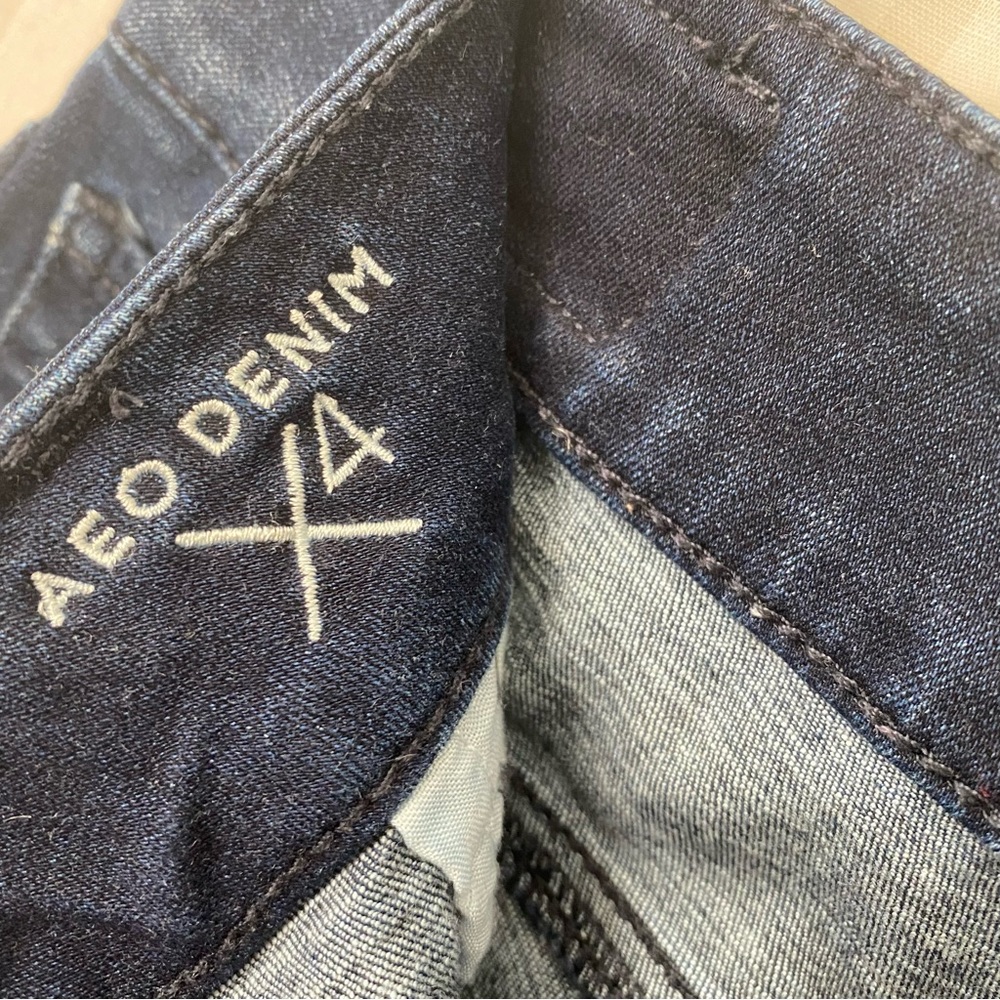 🌈5/$25 BUNDLE! 🎉AMERICAN EAGLE 🦅 AEO 360 Super Super Stretch Artist Crop jeans - Picture 5 of 5